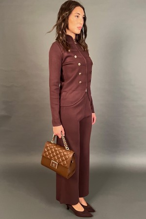 Jelly Jersey und Hose mit Details mit Details und Knöpfen in Viskose Gold koordiniert Gelee Jersey und Hosen mit Details... 