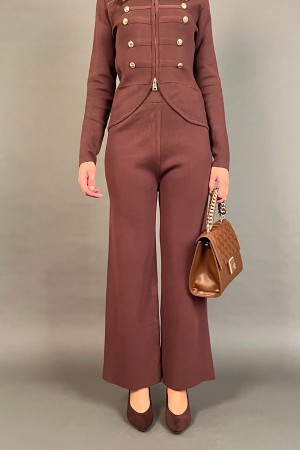 Jelly Jersey und Hose mit Details mit Details und Knöpfen in Viskose Gold koordiniert Gelee Jersey und Hosen mit Details... 