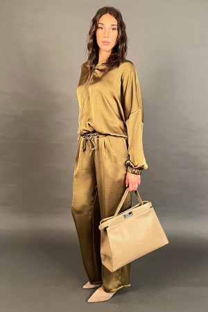 Coordinated Jenny Bomber with Zip and Pantalies at Palazzo Coordinated Jenny Bomber with Zip and Trousers At Palazzo Coordinated