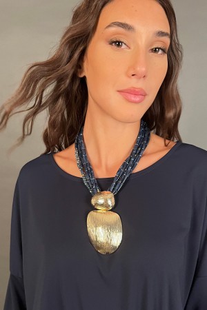 Collana Jolly multifilo con maxi ciondolo  Collana Jolly multifilo con maxi ciondolo  Collana Jolly multifilo con maxi ciondolo