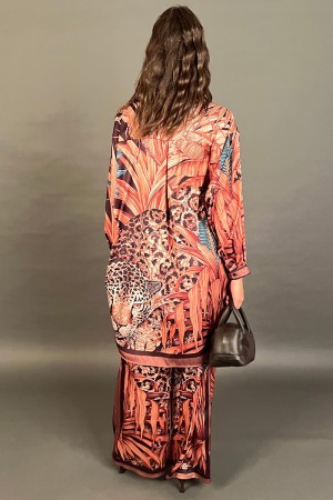 Coordinated Amber Shirt and Trousers with Botanical Fantasy Coordinated Amber Shirt And Trousers With Botanical Fantasy Coord...