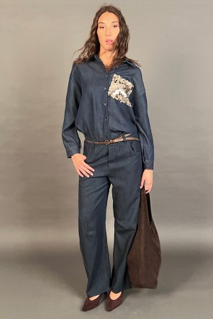 Ariel Pantalones Amplia Pantalones Ancho con Pantalones Poliados Pantalones Amplios Tember con Pantalones Pasados Pantalones Pas