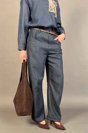 Ariel Pantalones Amplia Pantalones Ancho con Pantalones Poliados Pantalones Amplios Tember con Pantalones Pasados Pantalones Pas