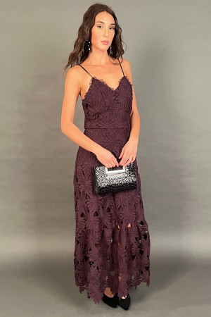 Abito lungo Elegance con pizzo traforato crochet Abito lungo Elegance con pizzo traforato crochet Abito lungo Elegance con pi...
