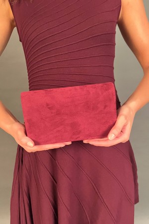 Kupplungsbeutel in Ecocamoscusci mit Strass-Kupplungs-Tasche in Eco-abgetastet mit Strass-Drahtschalenbogen in Ecoc... 