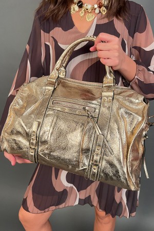 Borsa disco modello con 2 manici corti con cinture dettaglio  Borsa disco modello con 2 manici corti con cinture dettaglio  B...