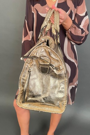 Borsa disco modello con 2 manici corti con cinture dettaglio  Borsa disco modello con 2 manici corti con cinture dettaglio  B...