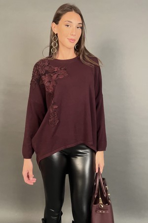 Maglia Venere con dettagli in pizzo Maglia Venere con dettagli in pizzo Maglia Venere con dettagli in pizzo