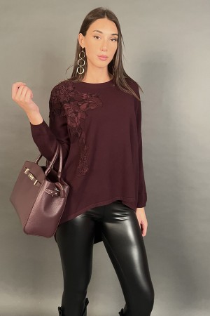 Maglia Venere con dettagli in pizzo Maglia Venere con dettagli in pizzo Maglia Venere con dettagli in pizzo