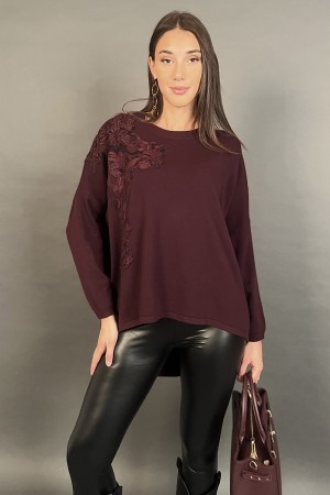 Maglia Venere con dettagli in pizzo Maglia Venere con dettagli in pizzo Maglia Venere con dettagli in pizzo
