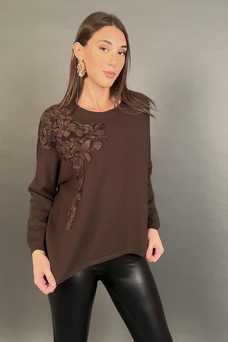Maglia Venere con dettagli in pizzo Maglia Venere con dettagli in pizzo Maglia Venere con dettagli in pizzo