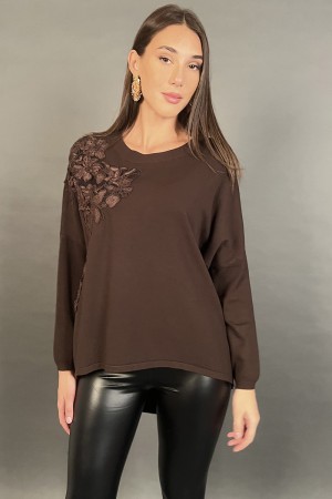 Maglia Venere con dettagli in pizzo Maglia Venere con dettagli in pizzo Maglia Venere con dettagli in pizzo