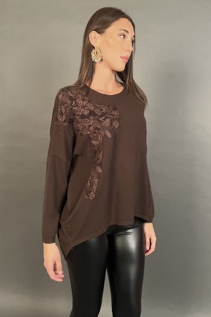 Maglia Venere con dettagli in pizzo Maglia Venere con dettagli in pizzo Maglia Venere con dettagli in pizzo