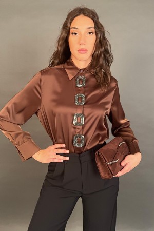 Camicia Caleido con bottoni gioiello Camicia Caleido con bottoni gioiello Camicia Caleido con bottoni gioiello