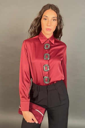 Caleido-Shirt mit Jewel-Button