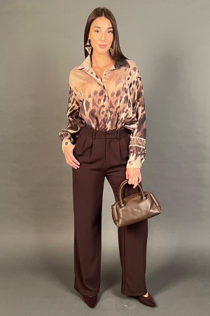 Camicia Anima over con fantasia animalier Camicia Anima over con fantasia animalier Camicia Anima over con fantasia animalier