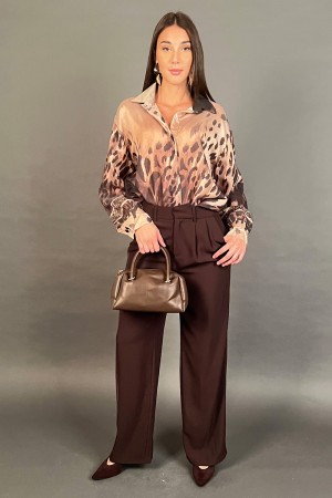 Camicia Anima over con fantasia animalier Camicia Anima over con fantasia animalier Camicia Anima over con fantasia animalier
