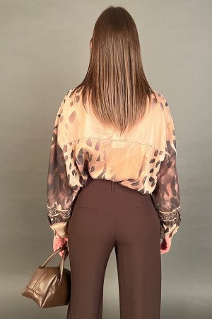 Camicia Anima over con fantasia animalier Camicia Anima over con fantasia animalier Camicia Anima over con fantasia animalier