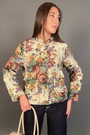 Giacca Olimpia con fantasia a tapestry con motivi floreali romantici Giacca Olimpia con fantasia a tapestry con motivi florea...