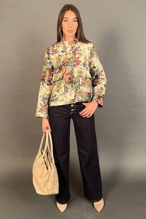 Giacca Olimpia con fantasia a tapestry con motivi floreali romantici Giacca Olimpia con fantasia a tapestry con motivi florea...