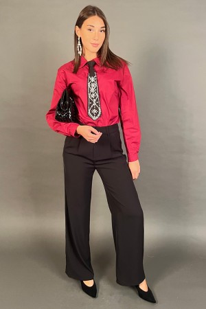 Camicia Luce in cotone con cravatta gioiello removibile Camicia Luce in cotone con cravatta gioiello removibile Camicia Luce ...