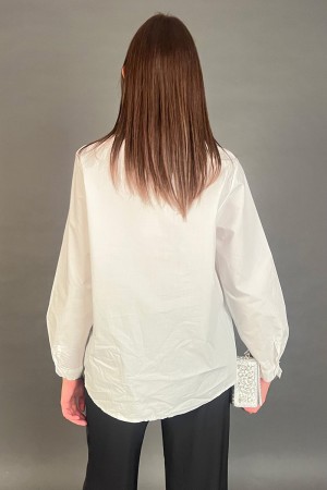 Camicia Luce in cotone con cravatta gioiello removibile Camicia Luce in cotone con cravatta gioiello removibile Camicia Luce ...