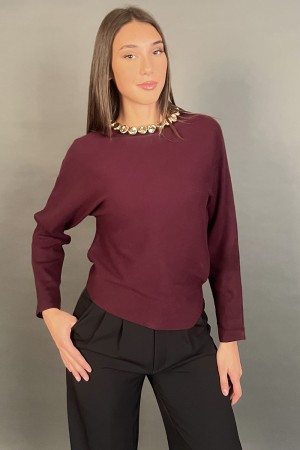 Maglia Afrodite con scollo impreziosito da pietre oro Maglia Afrodite con scollo impreziosito da pietre oro Maglia Afrodite c...