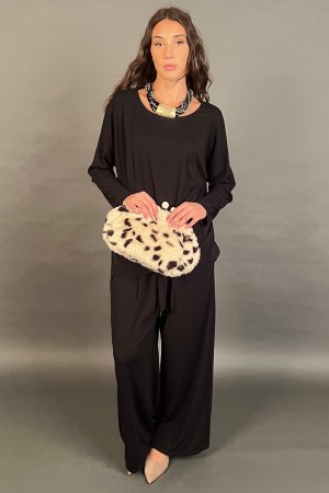 Coordinato Melodia blusa e pantalone con fiocco in vita  Coordinato Melodia blusa e pantalone con fiocco in vita  Coordinato ...