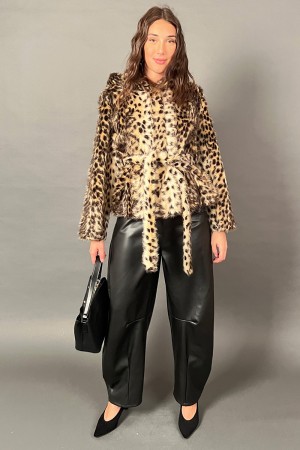 Ecopel Fanta Fantasy Animalier Modelo corto con cinturón extraíble