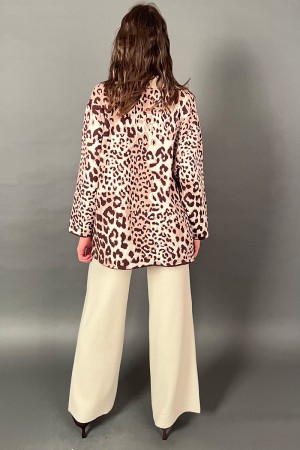 Coordinato Stefy in maglia con blusa leopardata e pantalone Coordinato Stefy in maglia con blusa leopardata e pantalone Coord...