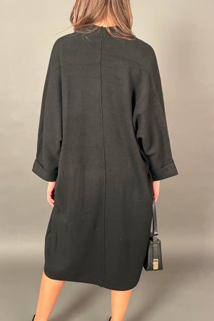 Cardigan Belen in maglia con tasche frontali e bottoni gioiello oro Cardigan Belen in maglia con tasche frontali e bottoni gi...