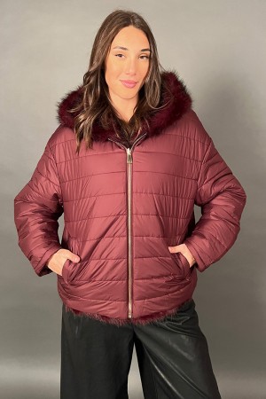 Ecopel Demeter-Mischung Umkehrbare Daunenjacke feste Farbe