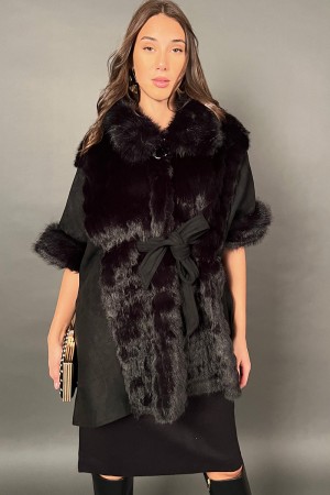 Baby cape with eco-feather inserts with removable belt