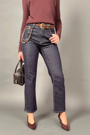 Flora jeans with eco-leather pocket 