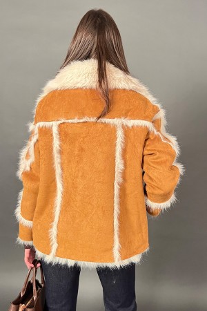 LOYS-Jacke in Eco-Samosci mit ökologischen Details und schwarzen Tasteln 