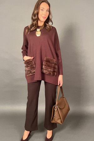 Eloise Jersey con bolsillo de la hoja ecológica