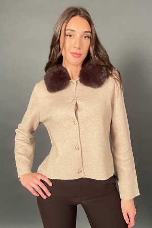 Serena Shirt oder Cardigan mit abnehmbarem Eco-Label-Kragen