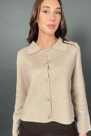 SERENA SHIRT SHIRT O CARDIGAN CON COLLAR ECO-etiqueta removible