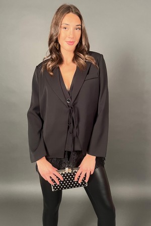 Blazer Night avec inserts en dentelle avec fermeture à sangle