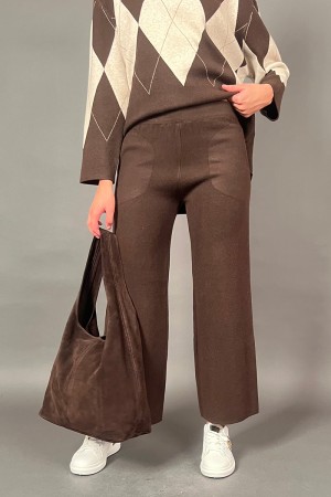 Coordinato Jasmine in maglia con fantasia rombi pantalone e maglia Coordinato Jasmine in maglia con fantasia rombi pantalone ...
