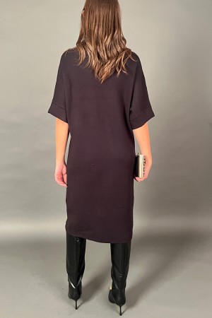 Tricoter Robe Giselle avec des pierres Détail sur le col
