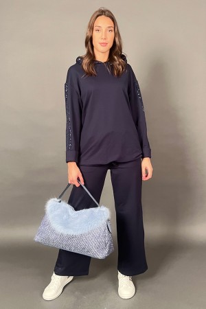 Coordinato Milena felpa e pantalone con inserti paillettes  Coordinato Milena felpa e pantalone con inserti paillettes  Coord...