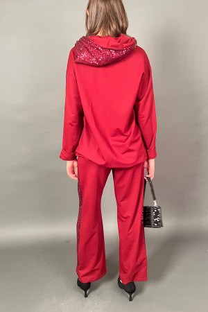 Coordinato Milena felpa e pantalone con inserti paillettes  Coordinato Milena felpa e pantalone con inserti paillettes  Coord...