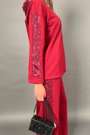 Coordinato Milena felpa e pantalone con inserti paillettes  Coordinato Milena felpa e pantalone con inserti paillettes  Coord...