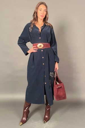 Herzkleid in Samtmodell Chemisierer mit Dekoration und kleinen Pailletten 