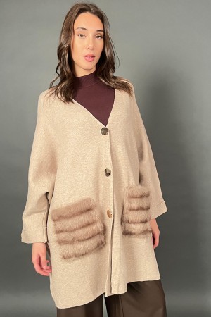 Strickjacke Alessie mit Öko-Strahltasche
