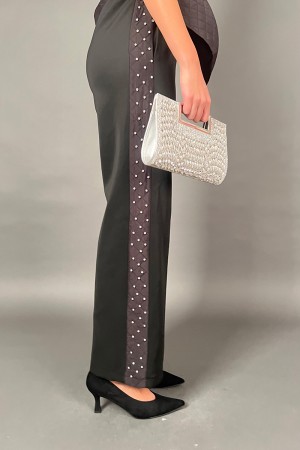 Coordinato Elena gilet a kimono e pantalone con punti luce anche sul pantalone Coordinato Elena gilet a kimono e pantalone co...