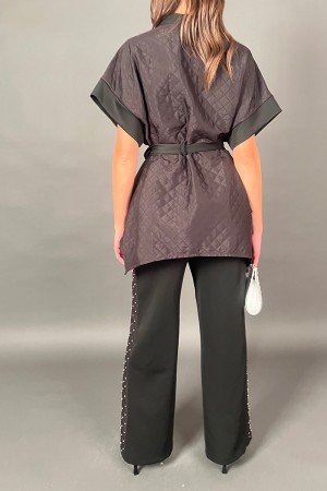 Coordinato Elena gilet a kimono e pantalone con punti luce anche sul pantalone Coordinato Elena gilet a kimono e pantalone co...