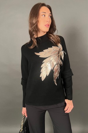 Chemise de palmier avec broderie à paillettes