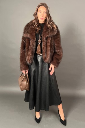 Veste missy en cuir écologique réversible Eco-cuir